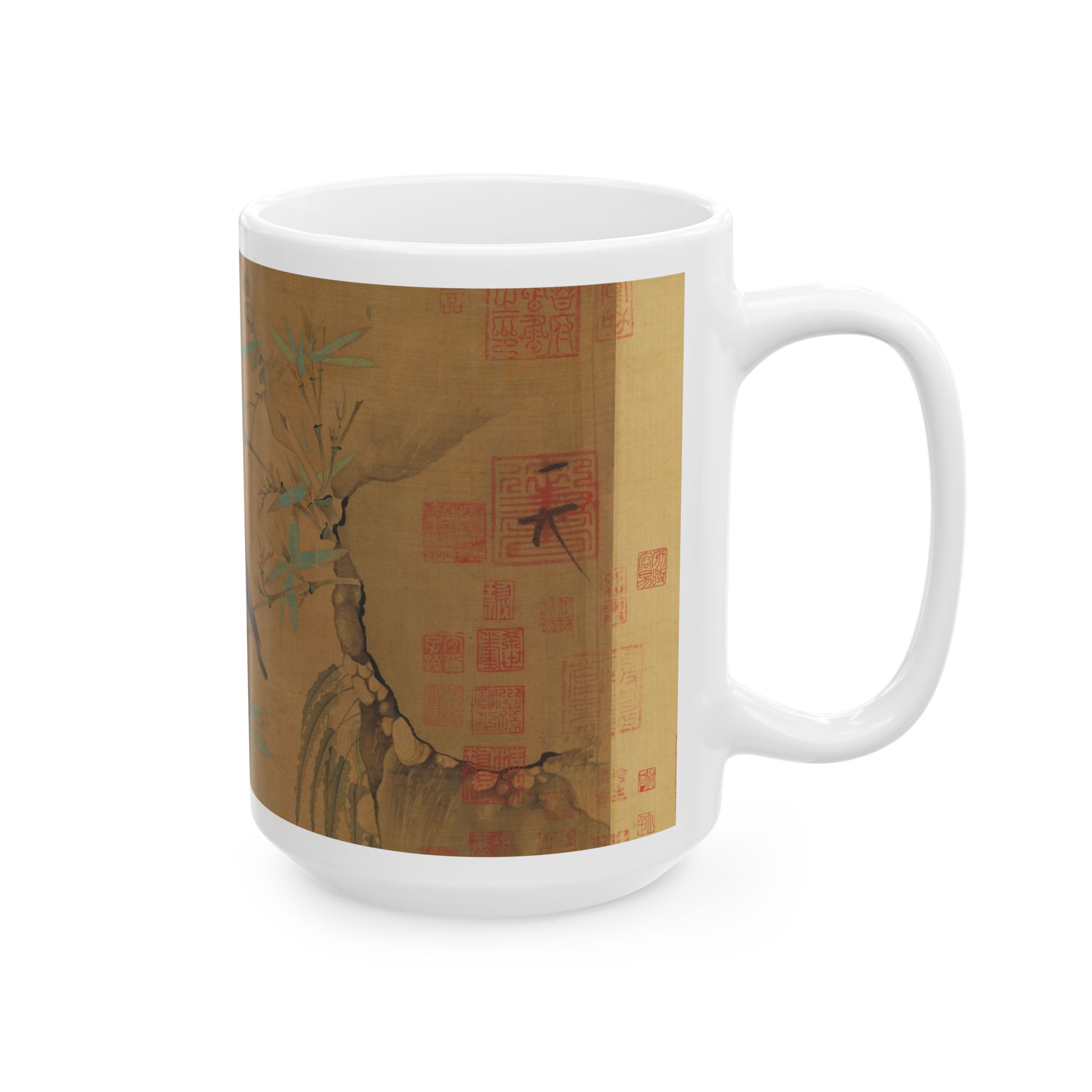 Finches and bamboo · Mug - Image 8