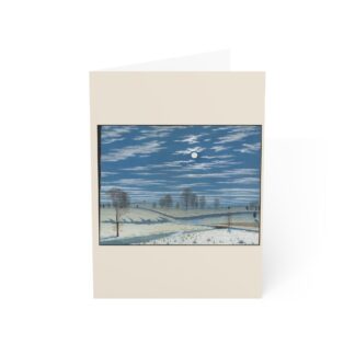 Winter Scene in Moonlight · Blank Card Pack