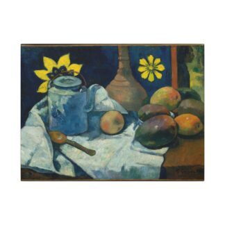 Still Life with Teapot and Fruit · Matte Canvas