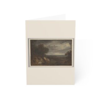 A wooded river landscape with cattle · Blank Card Pack