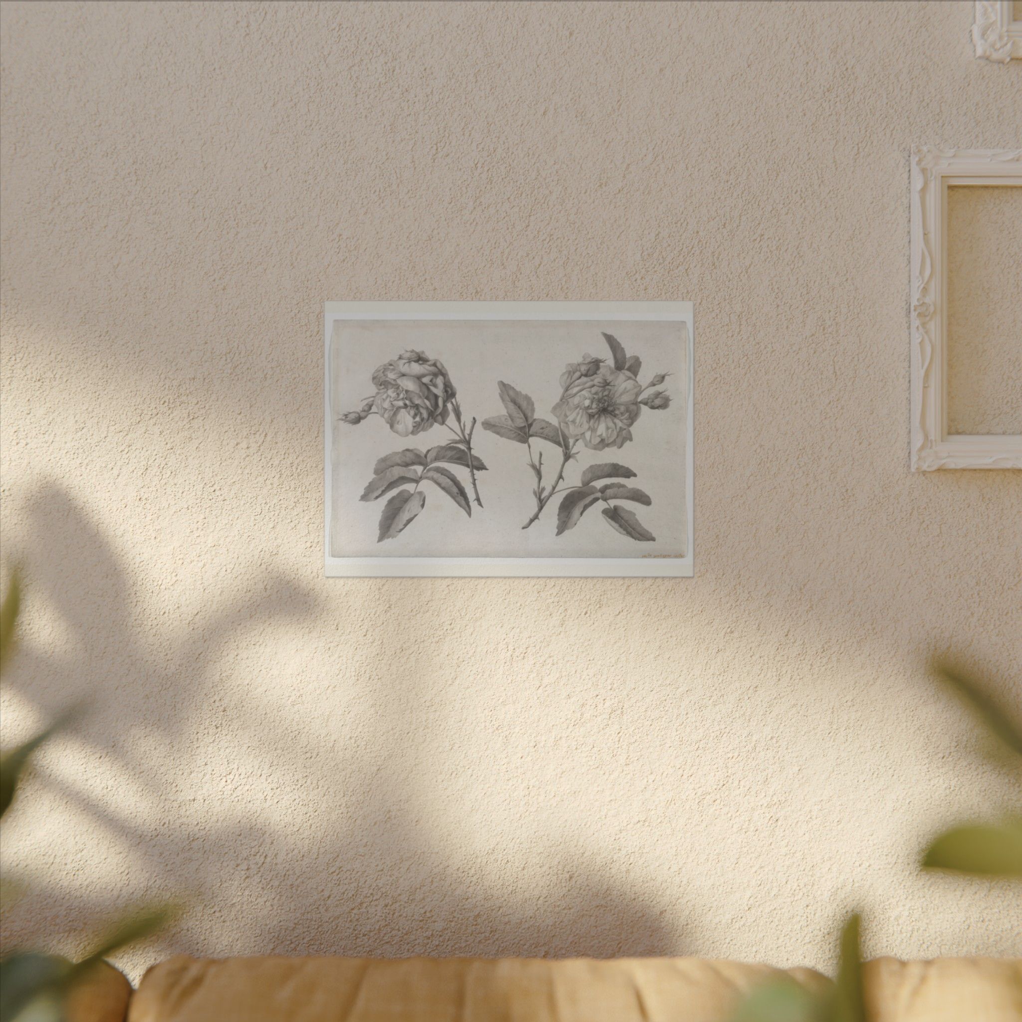 Two Roses by Anne Vallayer-Coster · Matte Canvas - Image 3
