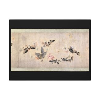 Flowers and Butterflies · Historic Handscroll Detail · Matte Canvas
