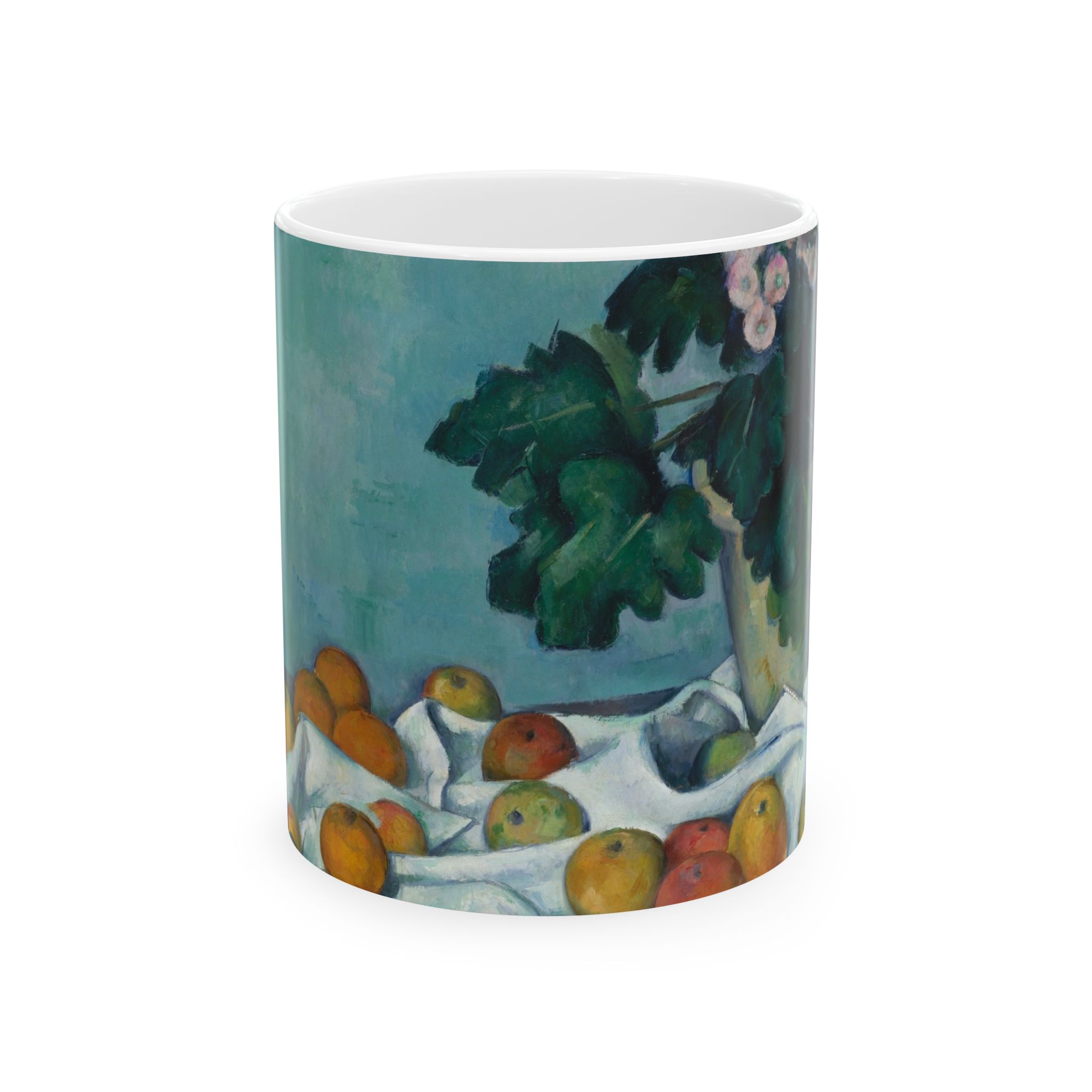 Still Life with Apples and a Pot of Primroses · Mug