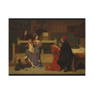 Hugo van der Goes Making a Portrait of Mary of Burgundy · Matte Canvas