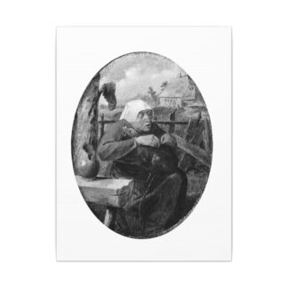 A Peasant Woman Picking Fleas off a Dog by Adriaen Brouwer · Matte Canvas