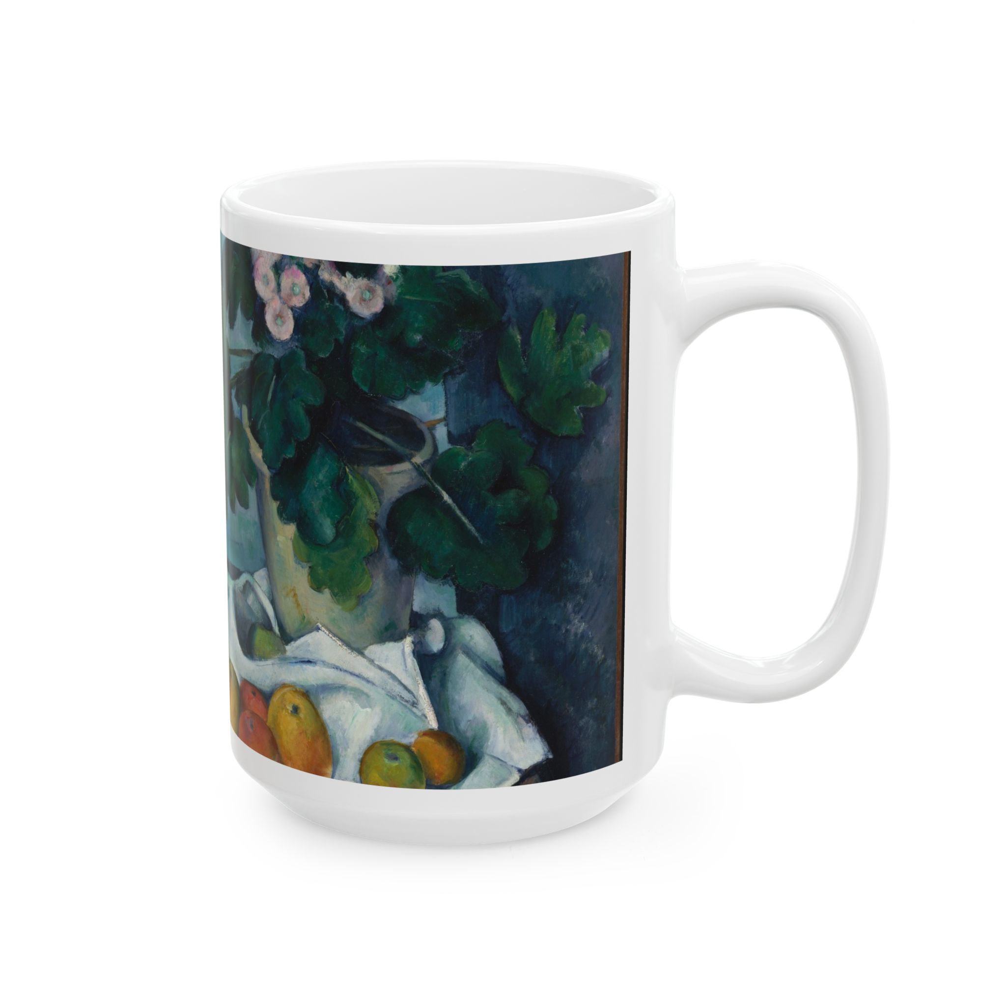 Still Life with Apples and a Pot of Primroses · Mug - Image 8