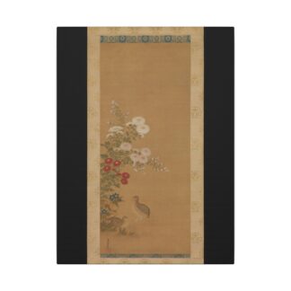 Quail and Autumn Flowers by Tosa Mitsuoki · Matte Canvas
