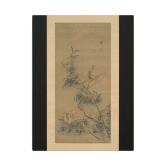 Birds Amidst Blossoming Plum and Bamboo · Historic Hanging Scroll · Matte Canvas