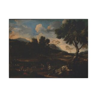 Landscape with a Battle between Two Rams · Matte Canvas