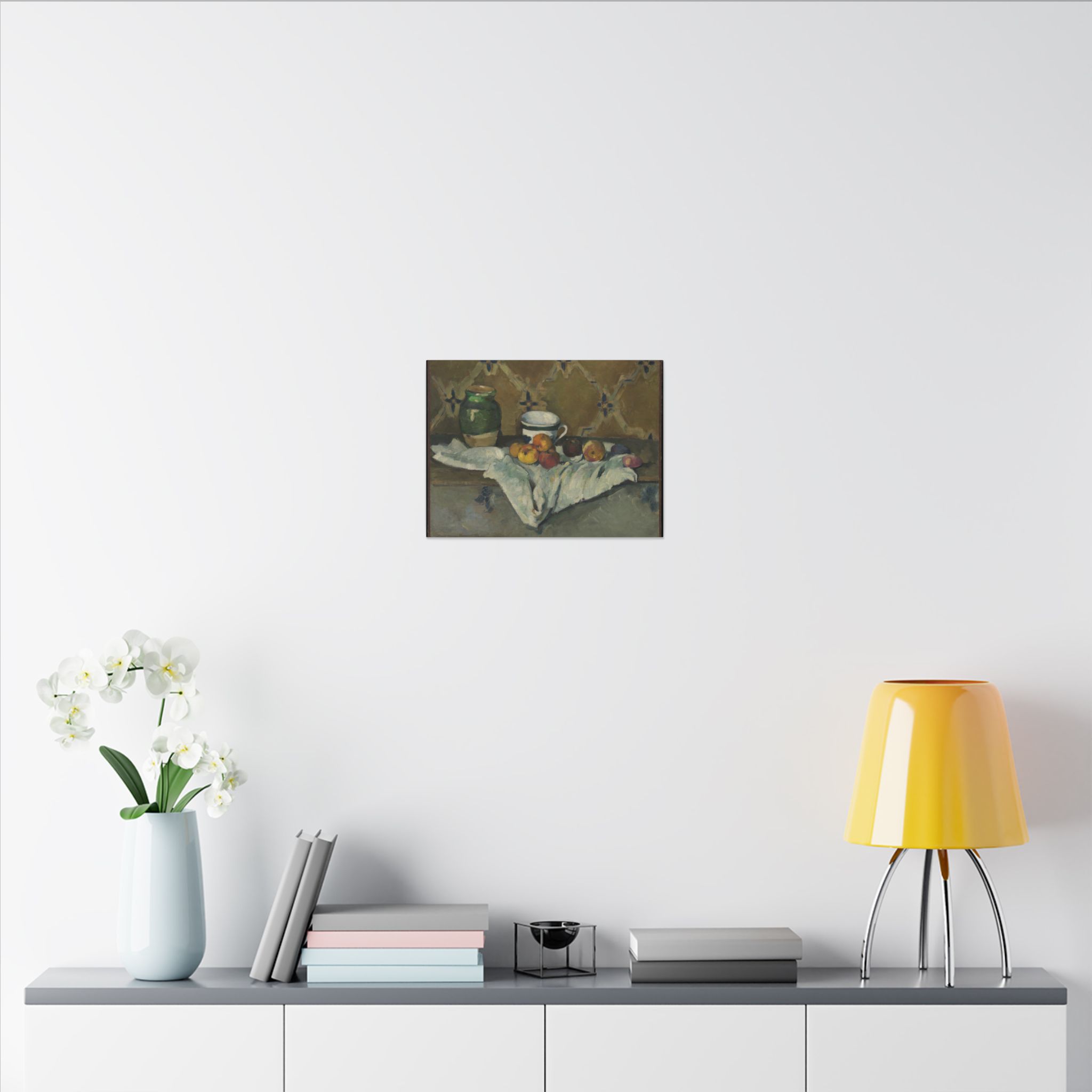 Still Life with Jar, Cup, and Apples · Matte Canvas - Image 4