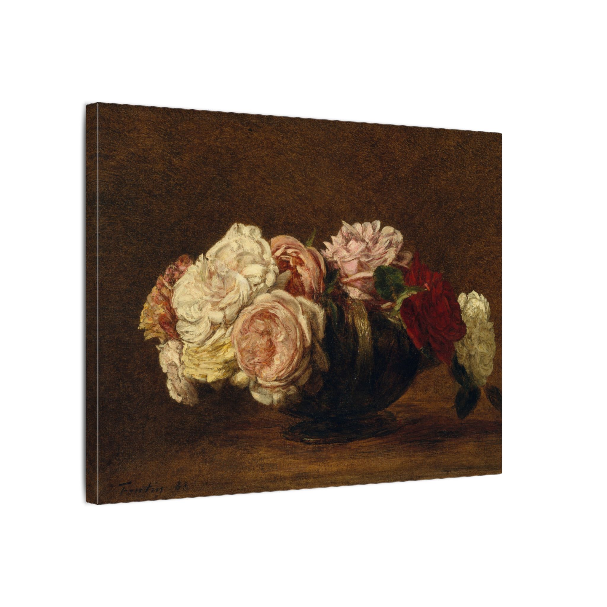 Roses in a Bowl · Matte Canvas - Image 2