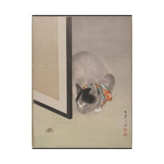 Cat Watching a Spider by Oide Tōkō · Matte Canvas