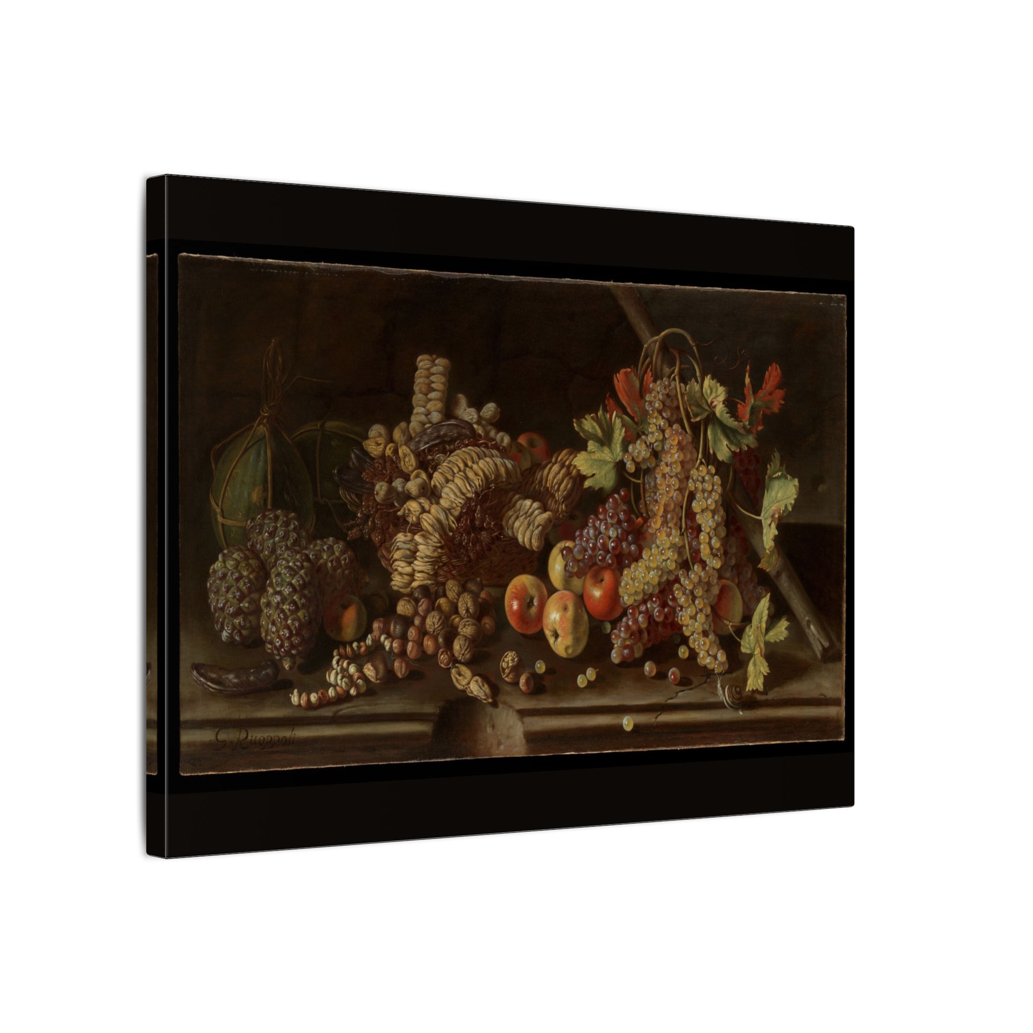 Still Life of Fruit and Nuts by Giuseppe Ruoppolo · Matte Canvas - Image 2