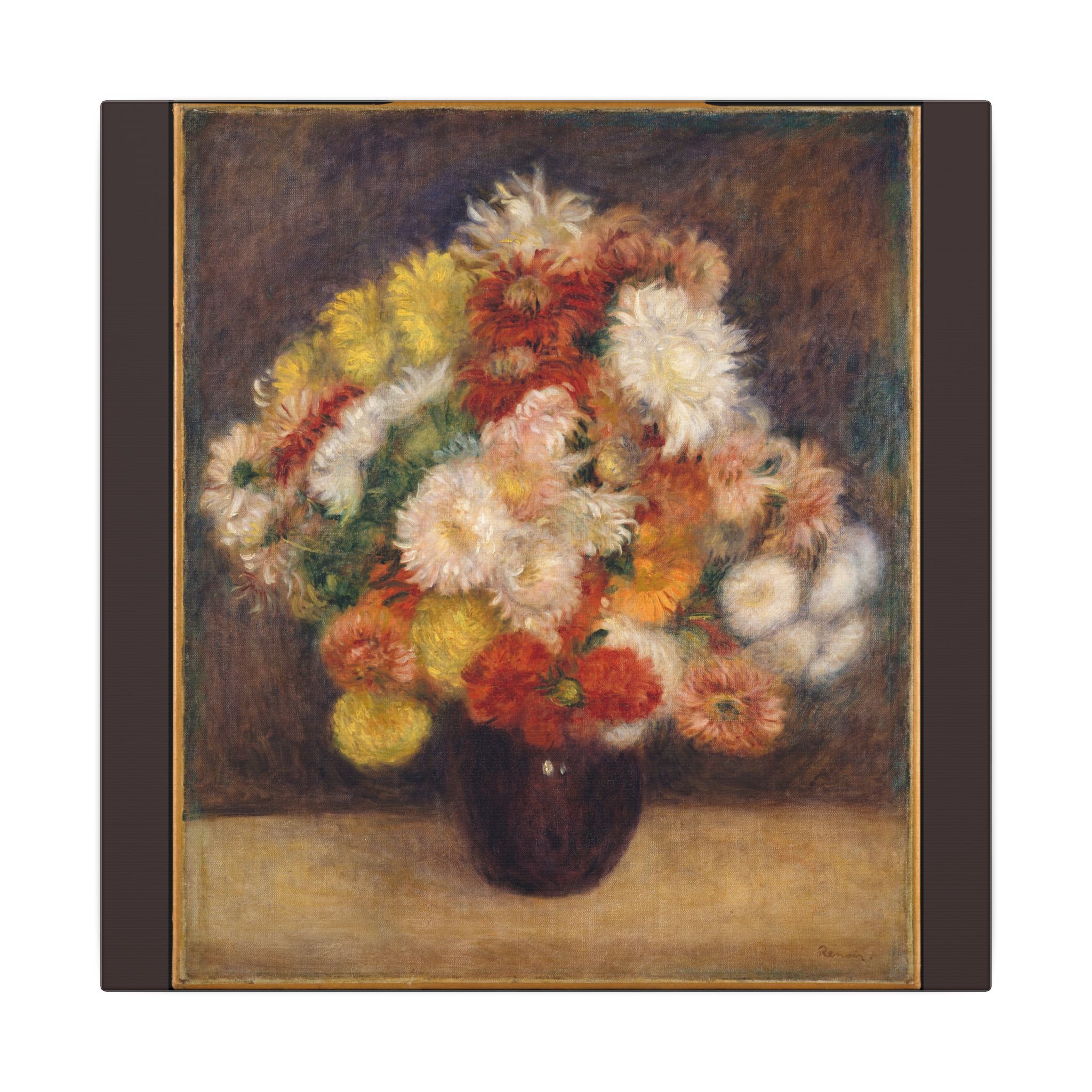 Bouquet of Chrysanthemums by Auguste Renoir · Matte Canvas