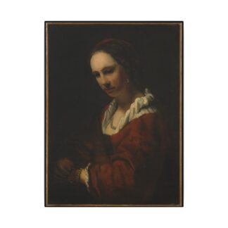 Young Woman with a Pearl Necklace after Willem Drost · Matte Canvas